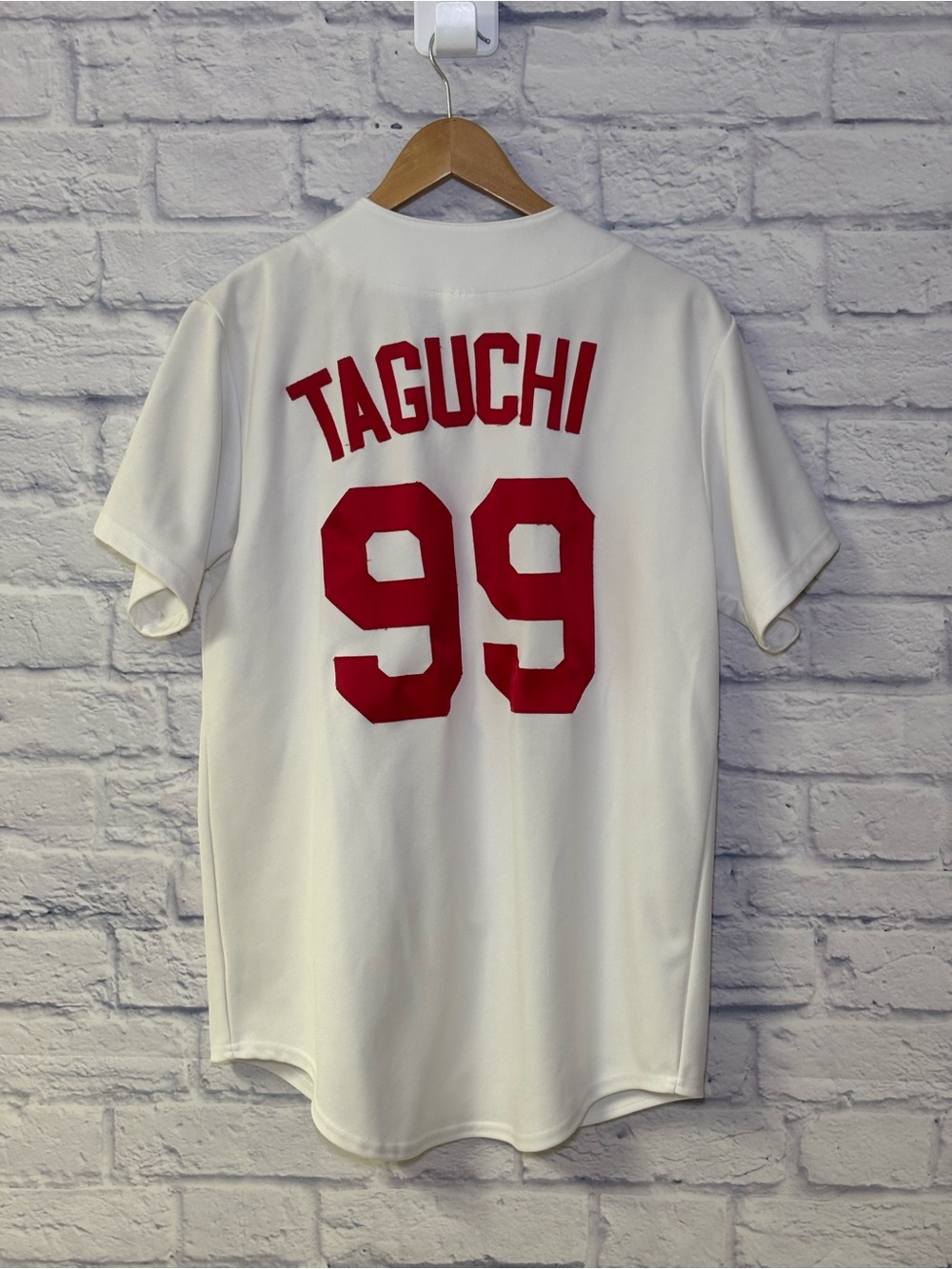 St Louis Cardinals So Taguchi Baseball Jersey White Majestic Mens Size Medium